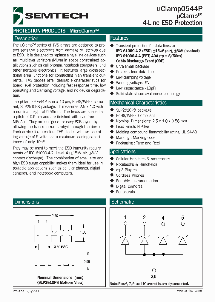 UCLAMP0544P_4797744.PDF Datasheet