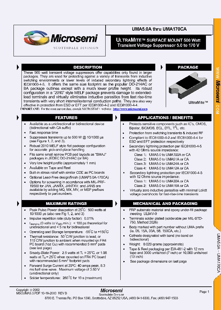 UMA130A_4801401.PDF Datasheet