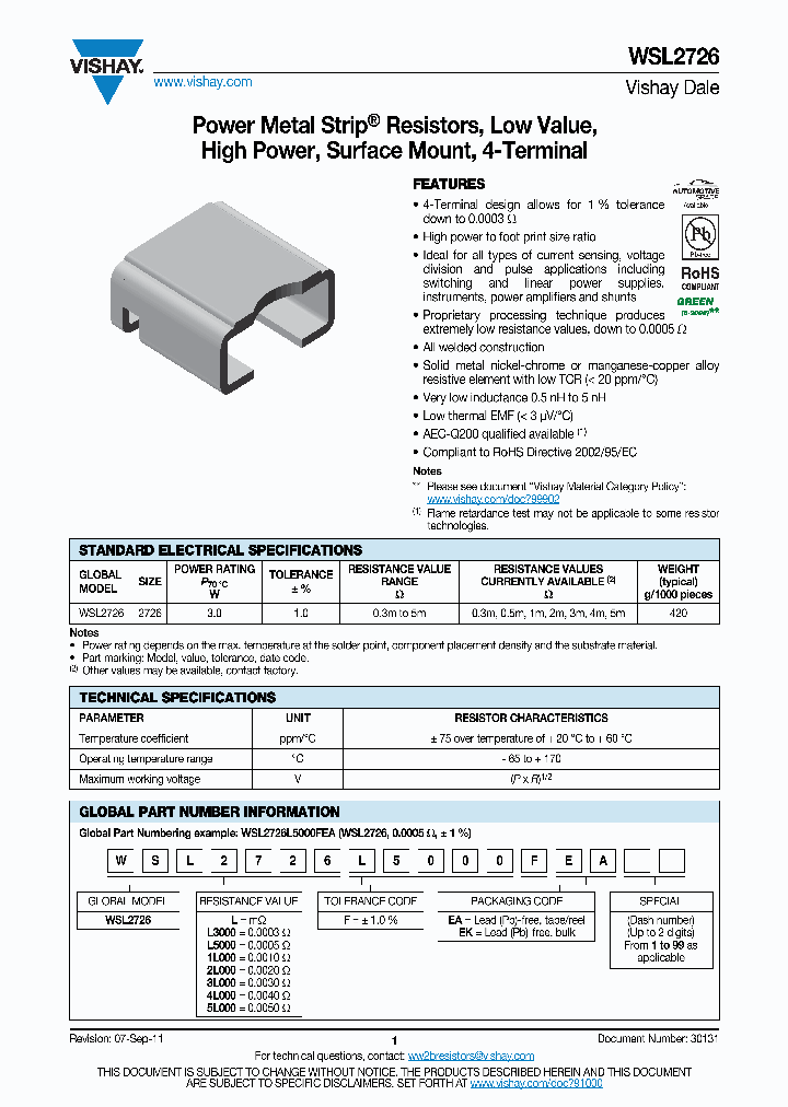 WSL272611_4801267.PDF Datasheet