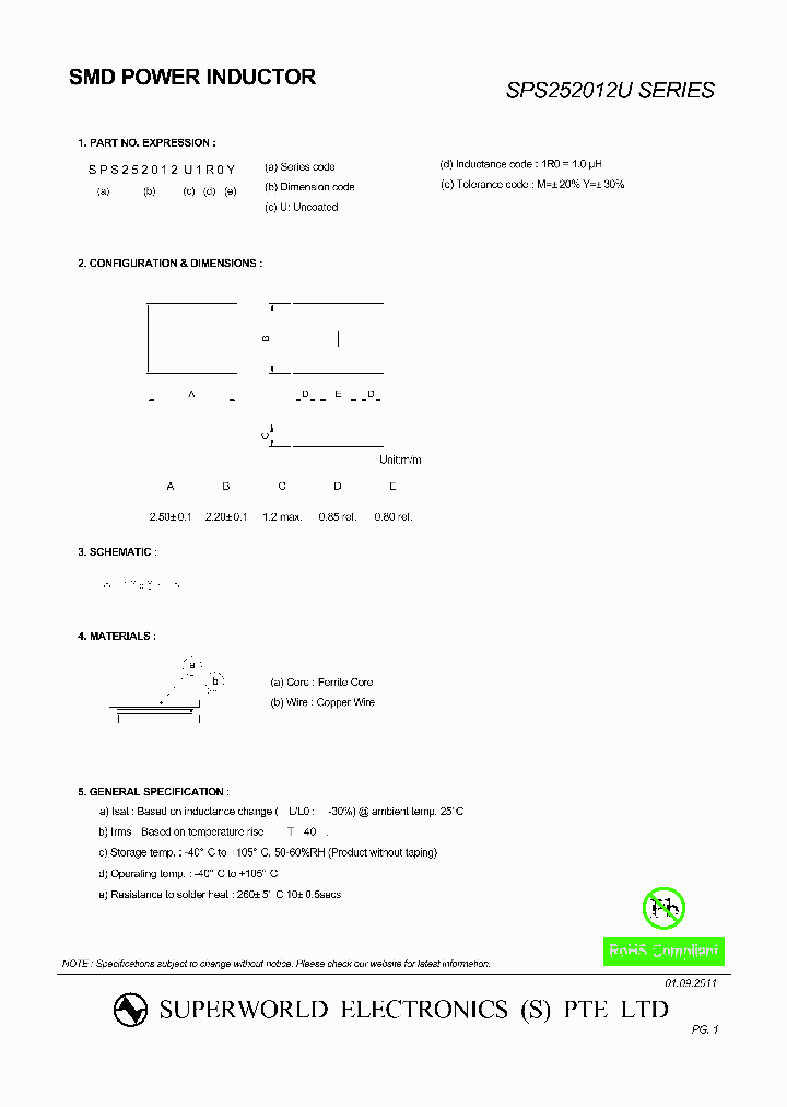 SPS252012U100M_4803029.PDF Datasheet