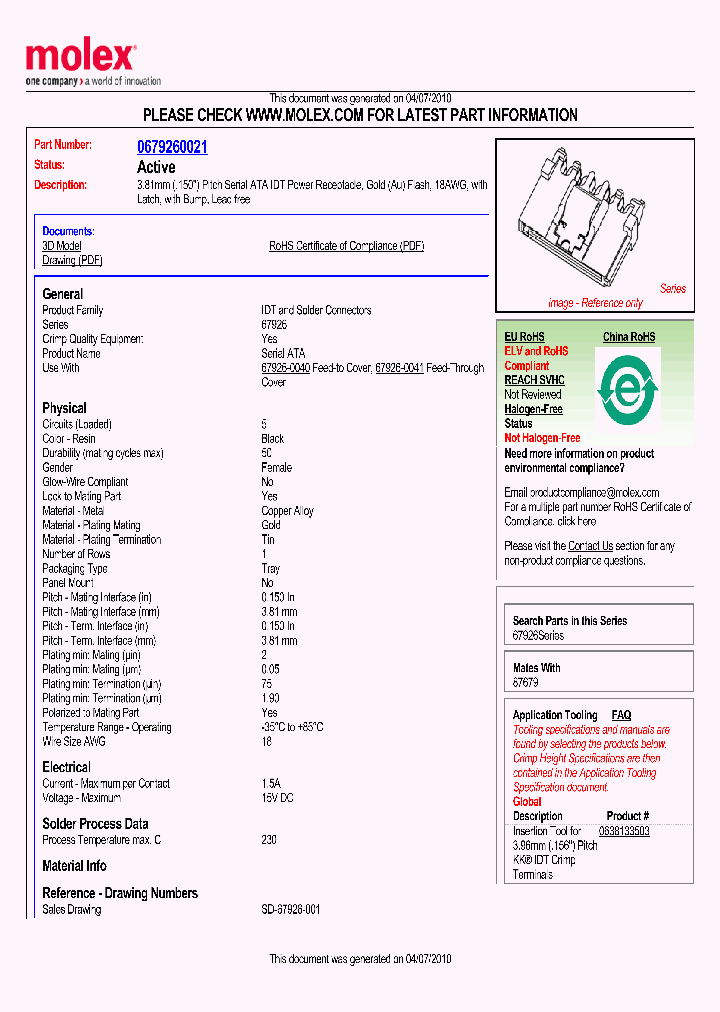 67926-0021_4802918.PDF Datasheet