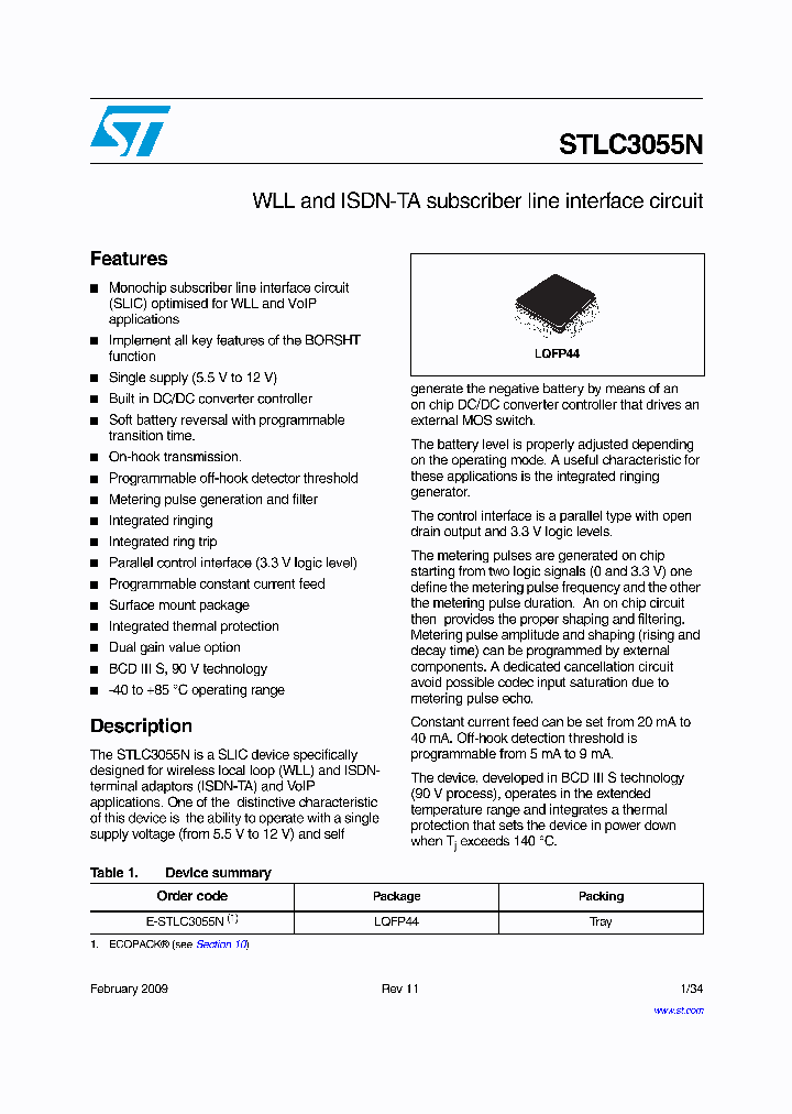 STLC3055N09_4805580.PDF Datasheet