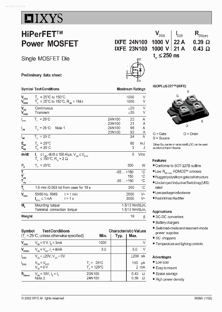 IXFE23N100_4810903.PDF Datasheet