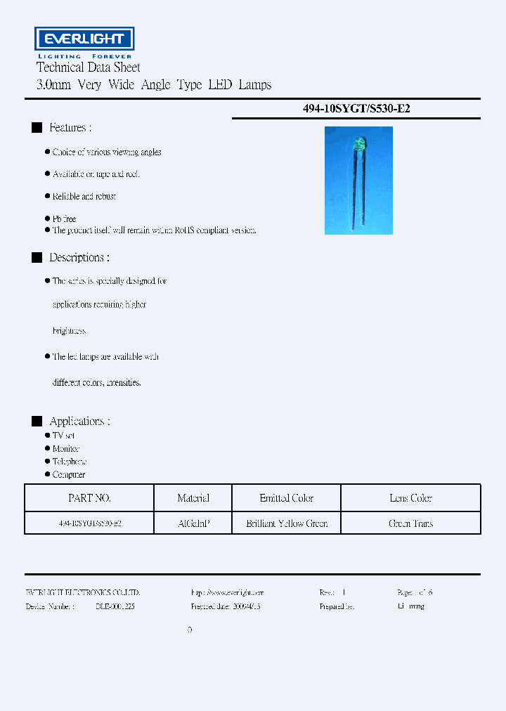 494-10SYGT-S530-E2_4806277.PDF Datasheet