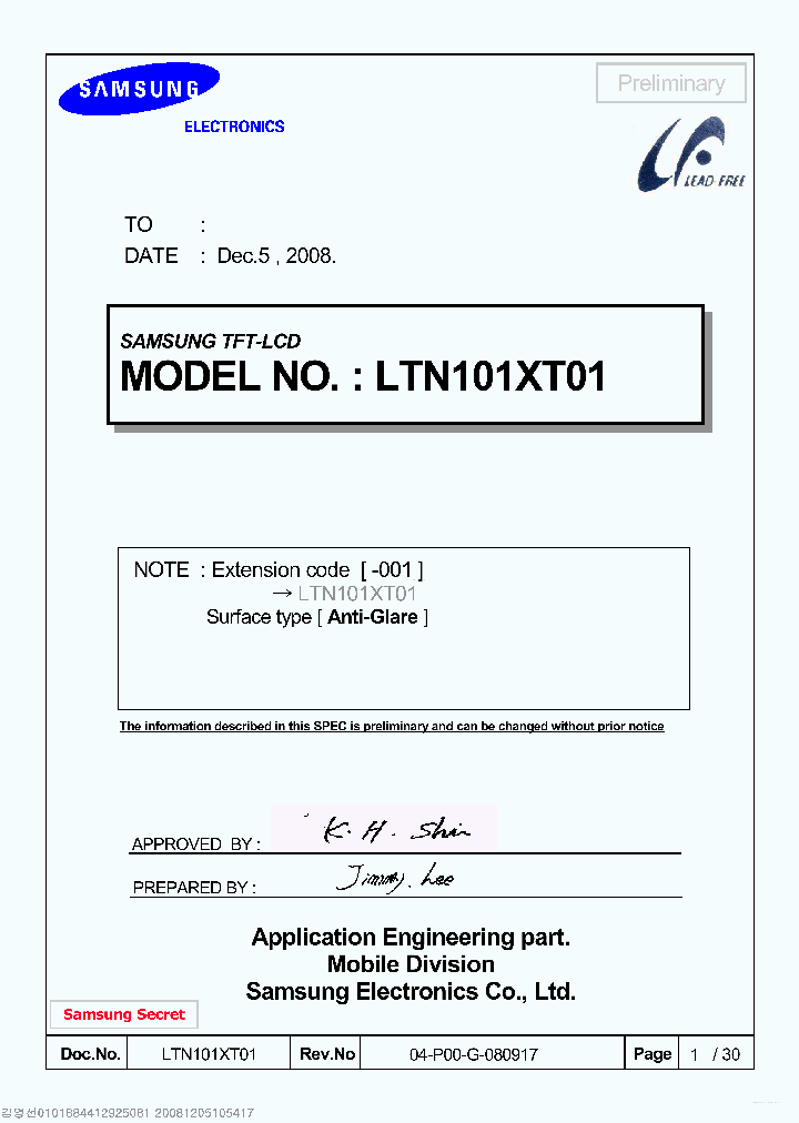 LTN101XT01_4811358.PDF Datasheet