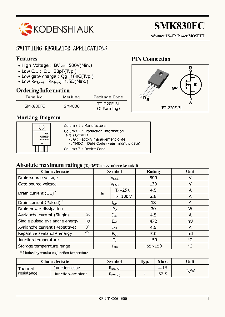 SMK830FC_4812303.PDF Datasheet