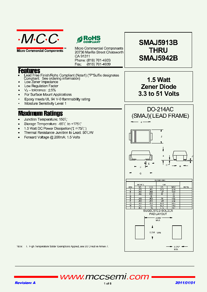 SMAJ5926B-TP_4808883.PDF Datasheet