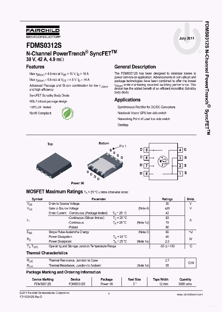 FDMS0312S_4813821.PDF Datasheet