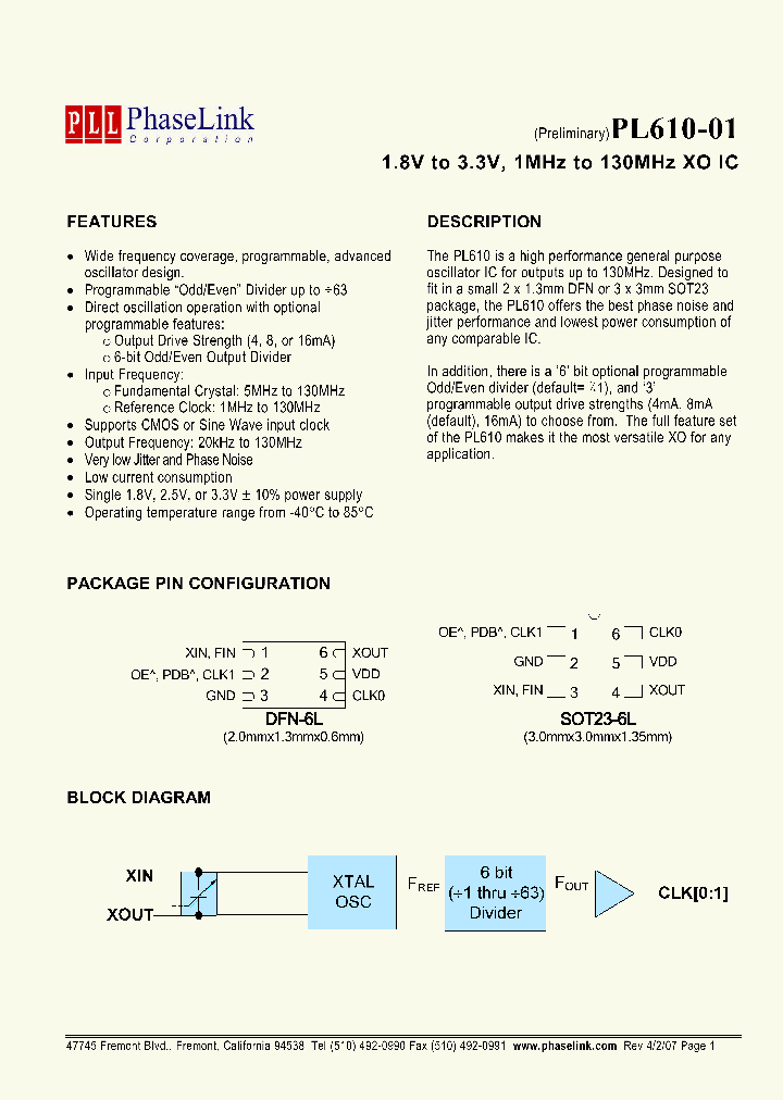 PL610-01-XXXTI-R_4815038.PDF Datasheet
