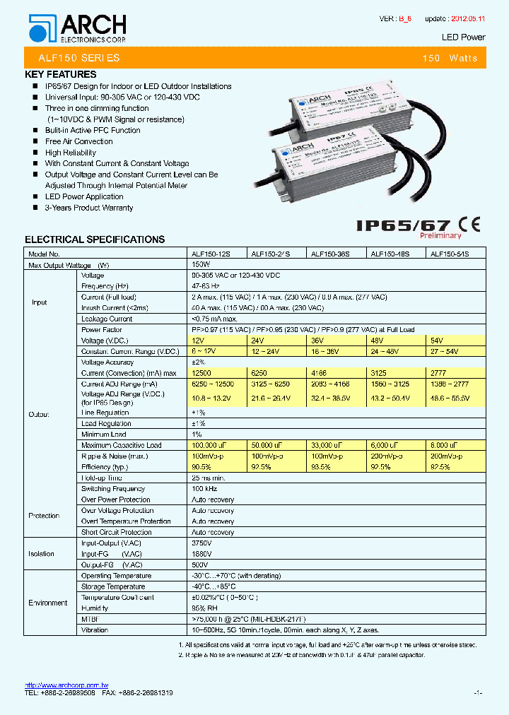 ALF150-54S_4817687.PDF Datasheet