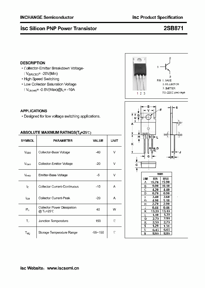 2SB871_4823040.PDF Datasheet