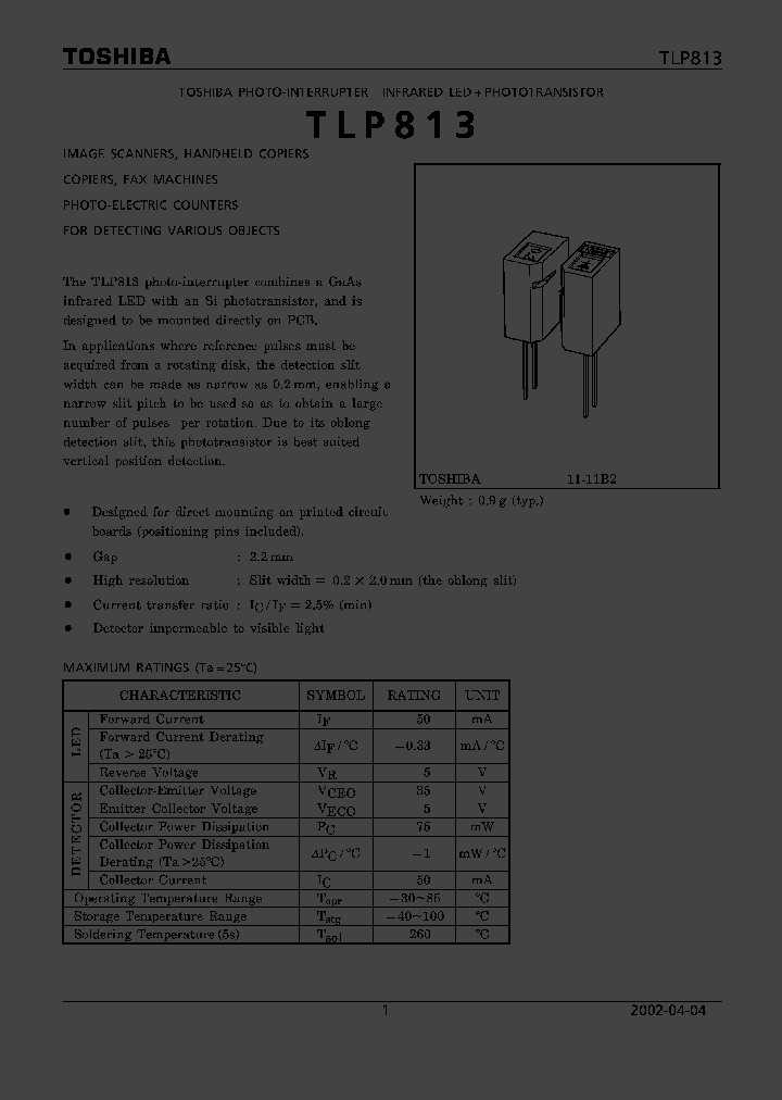 TLP813_4823986.PDF Datasheet