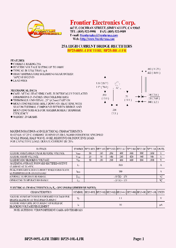 BP25-005L-LFR_4825504.PDF Datasheet
