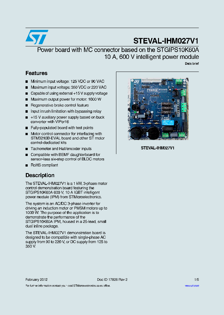 STEVAL-IHM027V1_4826378.PDF Datasheet