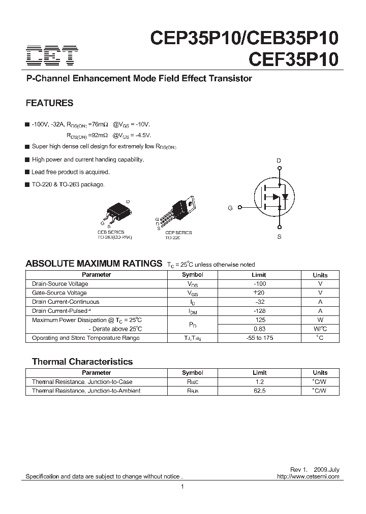 CEB35P10_4826591.PDF Datasheet
