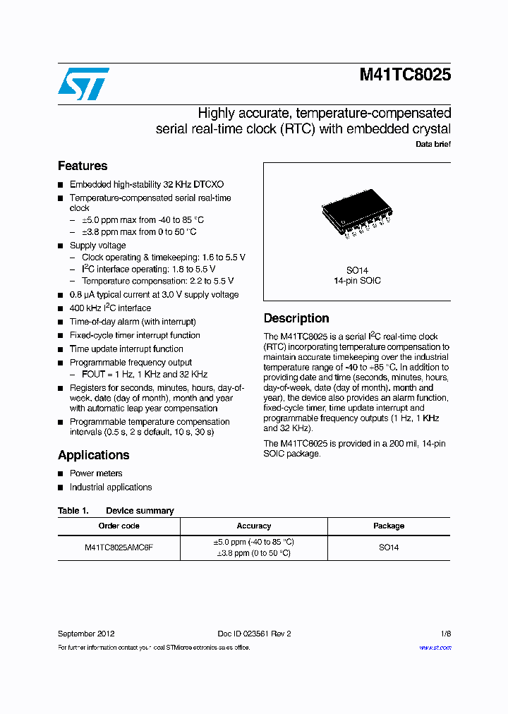 M41TC8025_4836770.PDF Datasheet