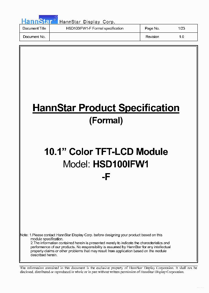HSD100IFW1-F_4842460.PDF Datasheet