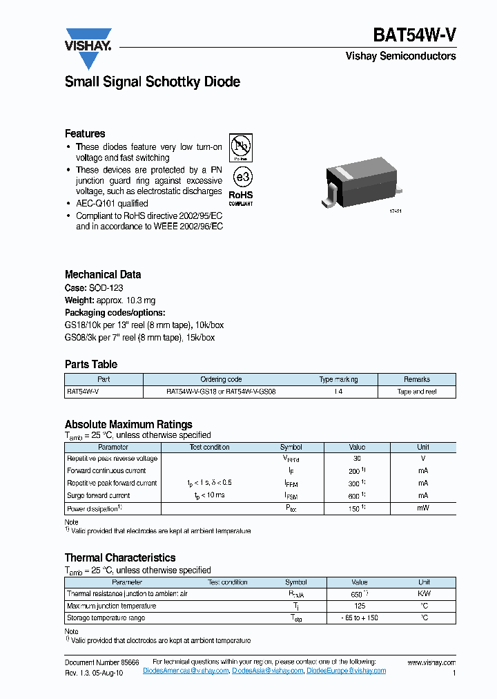 BAT54W-V10_4842688.PDF Datasheet
