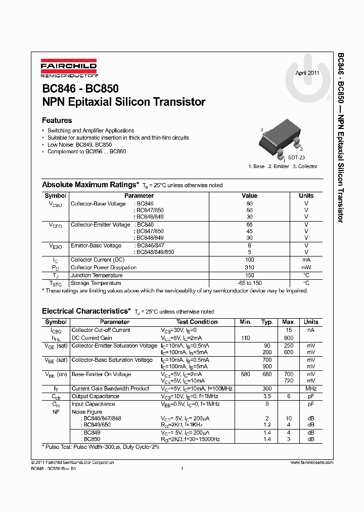 BC850AMTF11_4843558.PDF Datasheet