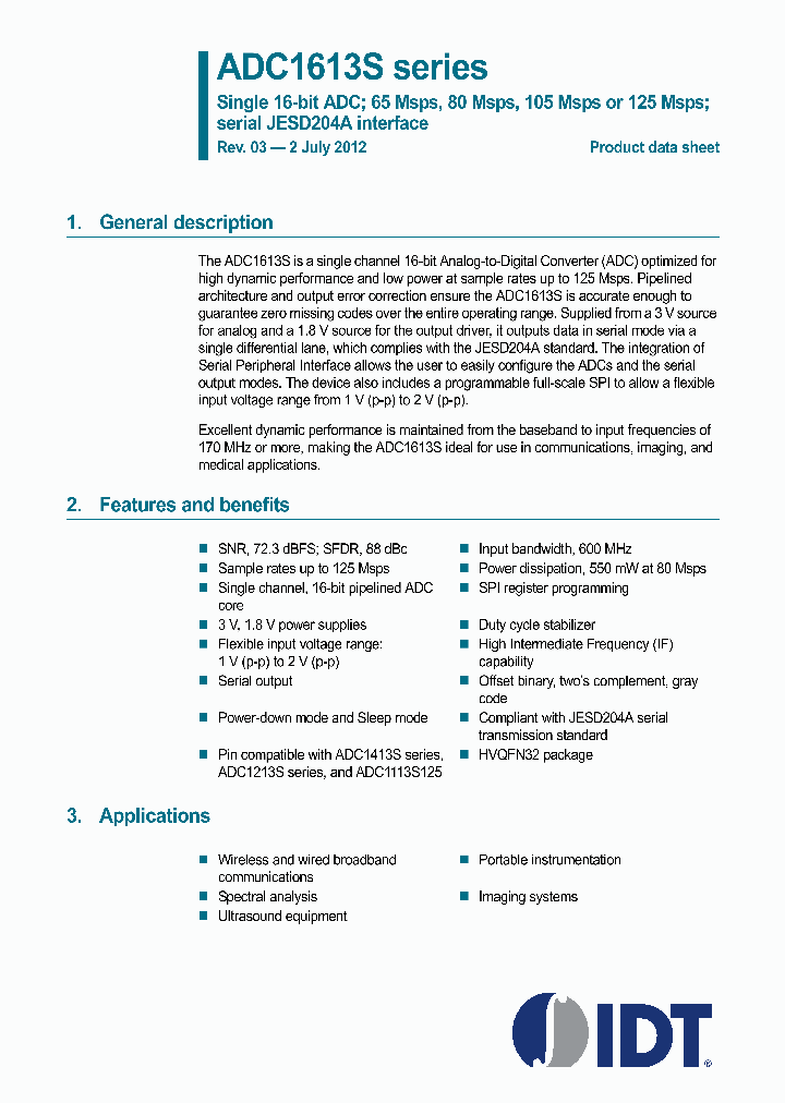ADC1613S_4843588.PDF Datasheet
