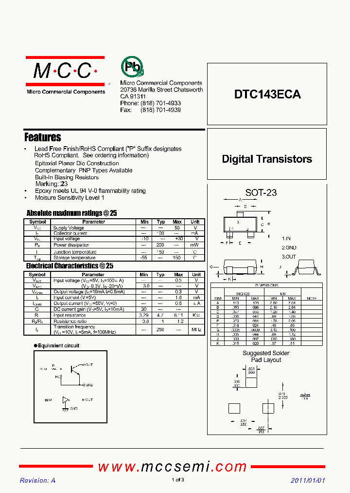 DTC143ECA_4844493.PDF Datasheet