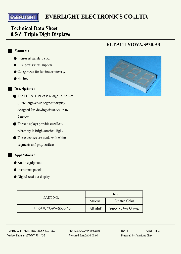 ELT-511UYOWA-S530-A3_4846046.PDF Datasheet