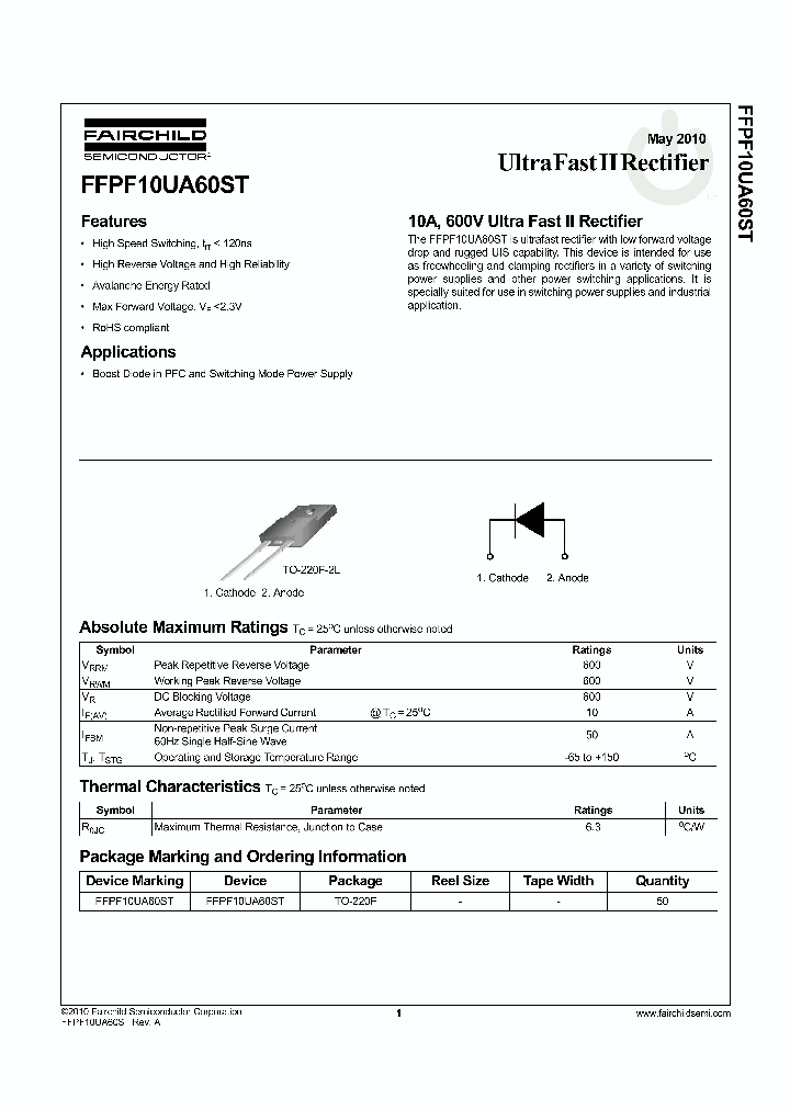 FFPF10UA60ST_4850863.PDF Datasheet