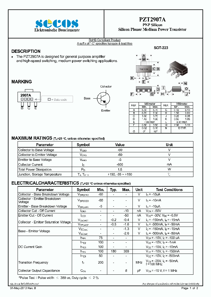 PZT2907A_4852871.PDF Datasheet