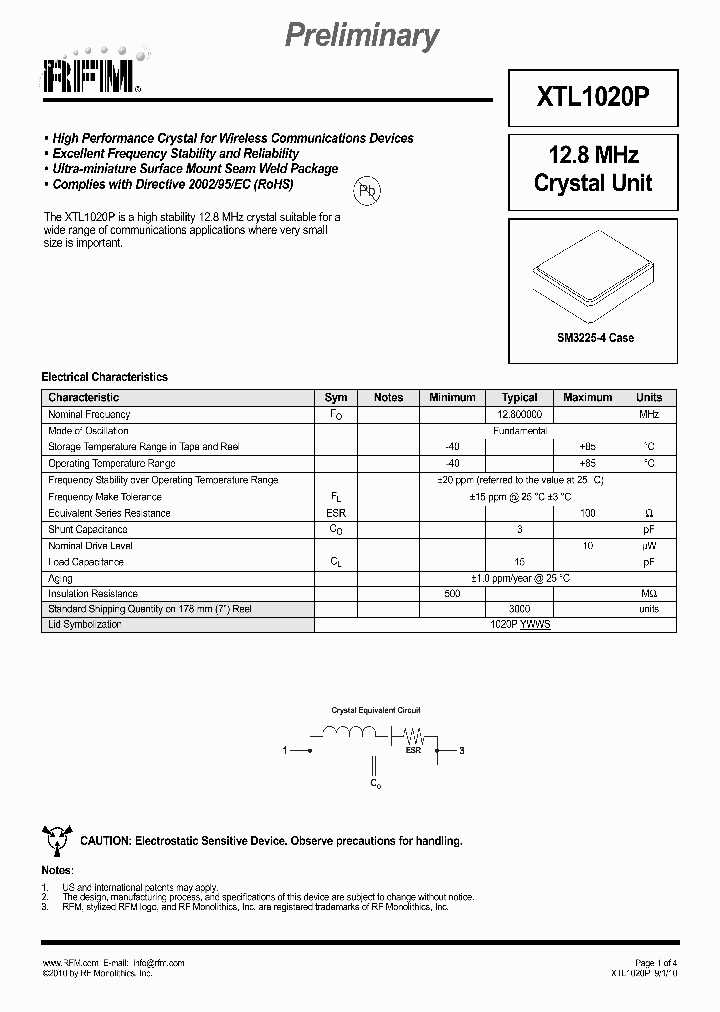 XTL1020P_4860345.PDF Datasheet