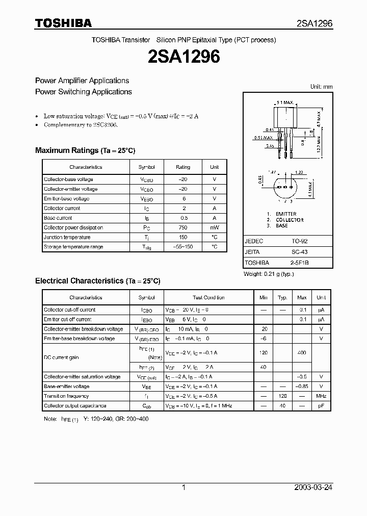 2SA1296_4862078.PDF Datasheet