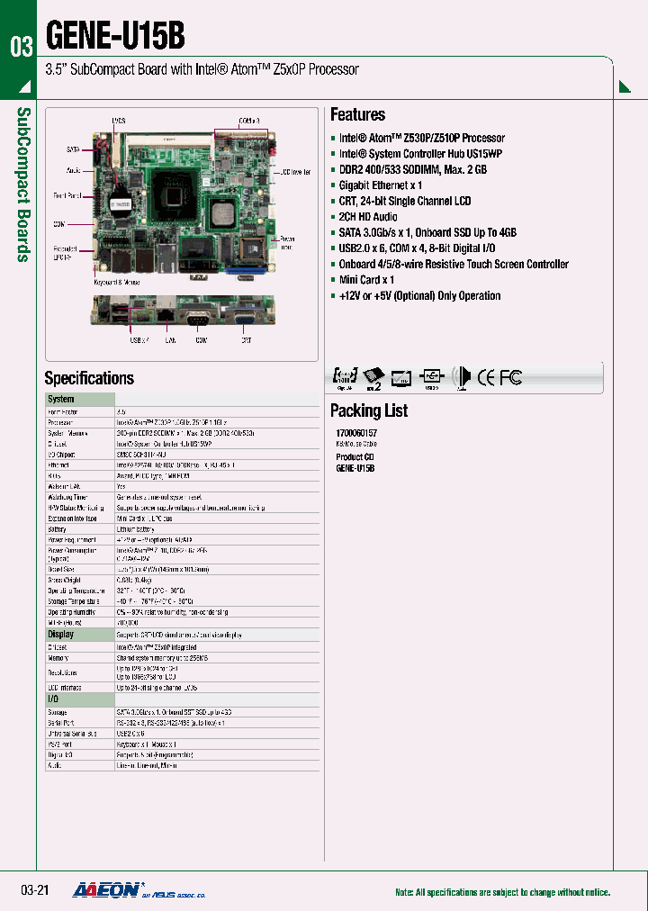 TF-GENE-U15B-A10-01_4864166.PDF Datasheet