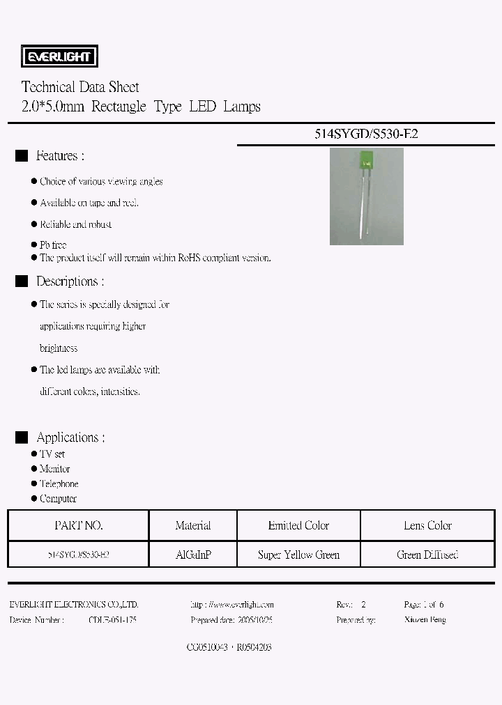 514SYGD-S530-E2_4864816.PDF Datasheet