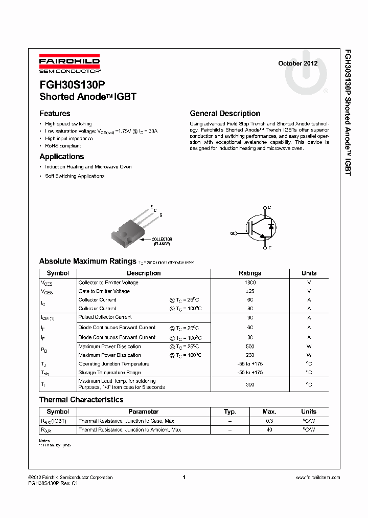 FGH30S130P_4867522.PDF Datasheet