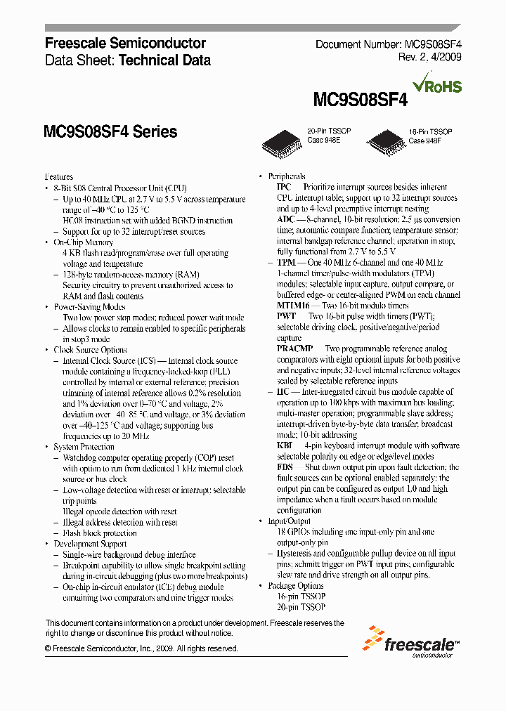 MC9S08SF4CTJ_4870002.PDF Datasheet