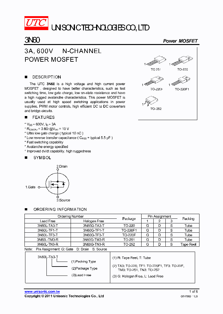 3N60G-TF1-T_4872628.PDF Datasheet
