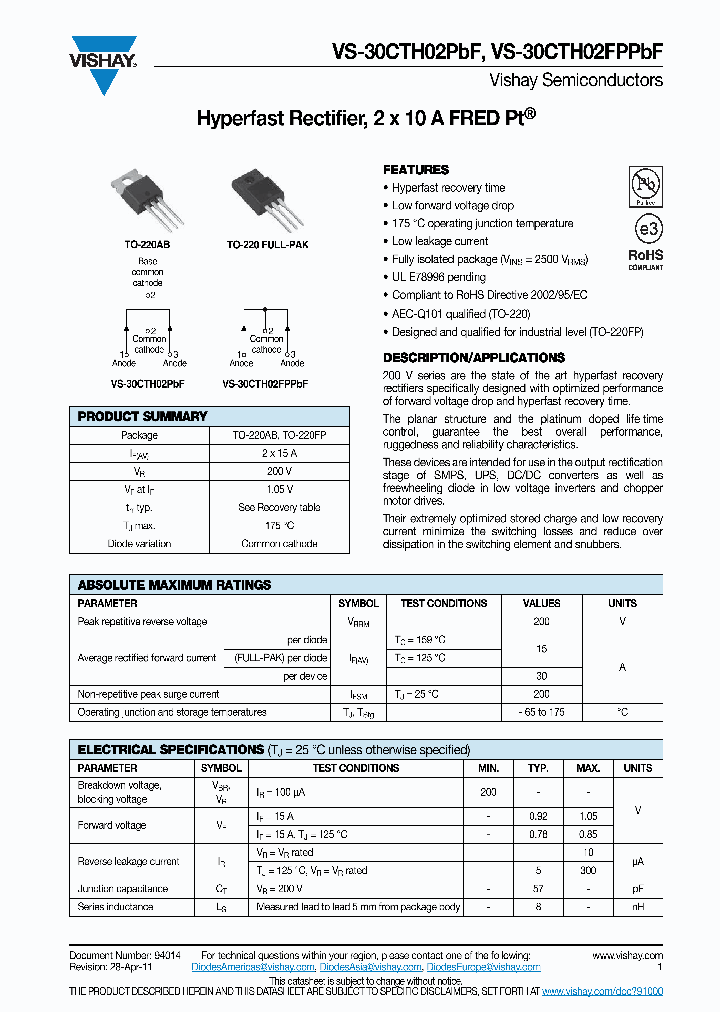 30CTH02FPPBF_4872718.PDF Datasheet
