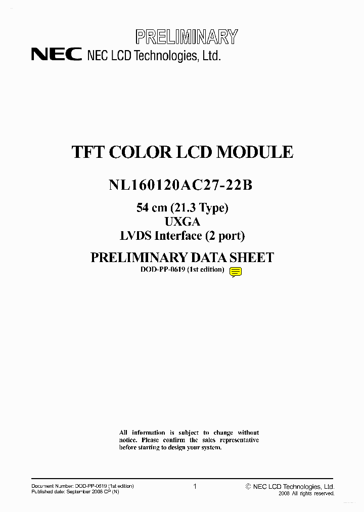 NL160120AC2722B_4874305.PDF Datasheet