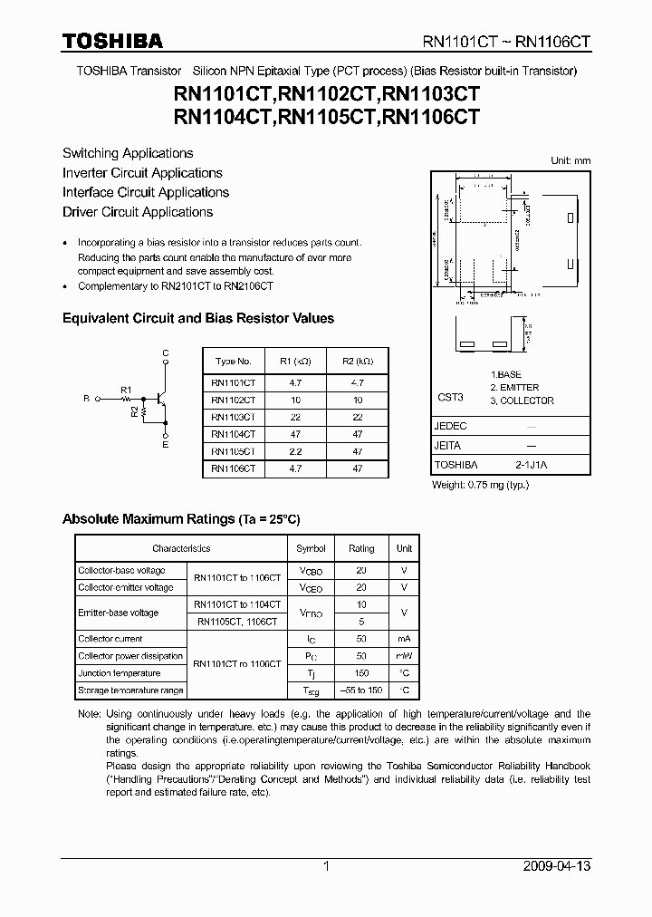 RN1101CT_4879427.PDF Datasheet