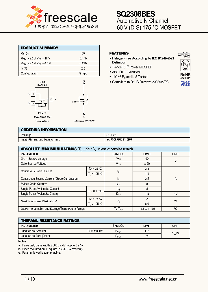 SQ2308BES_4879323.PDF Datasheet