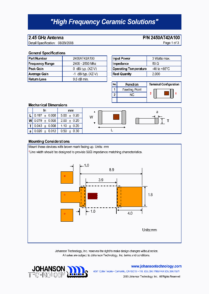 2450AT42A100_4879376.PDF Datasheet