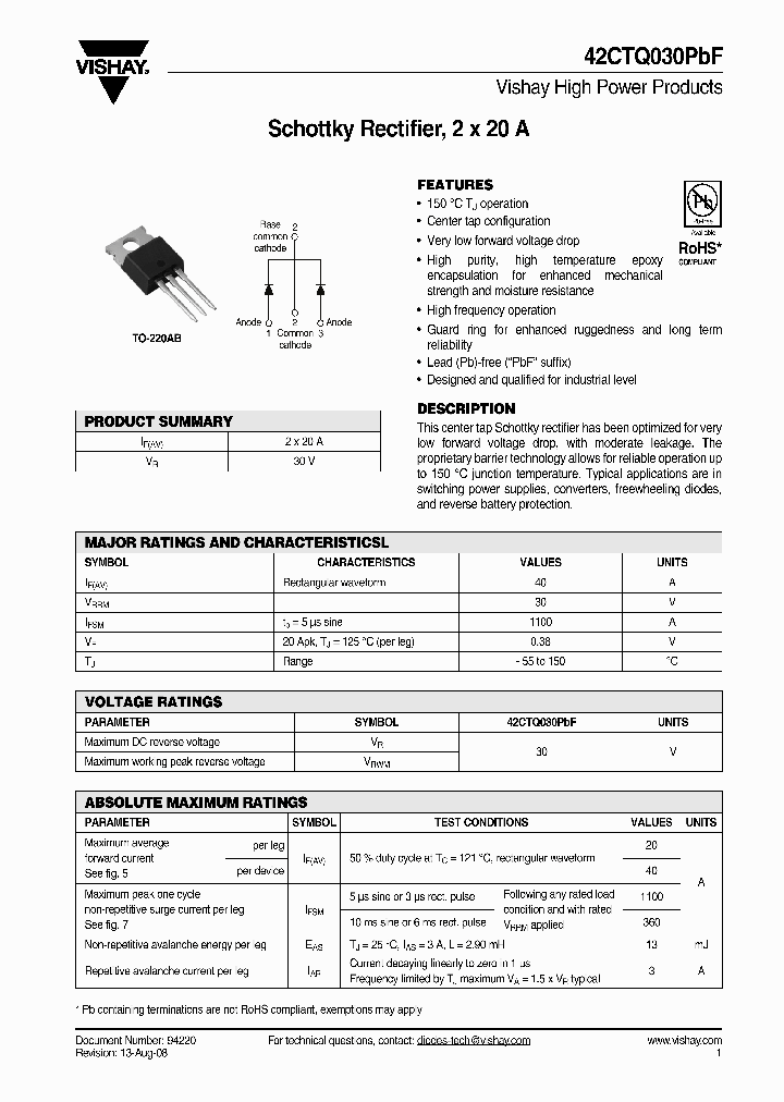 42CTQ030PBF_4880147.PDF Datasheet