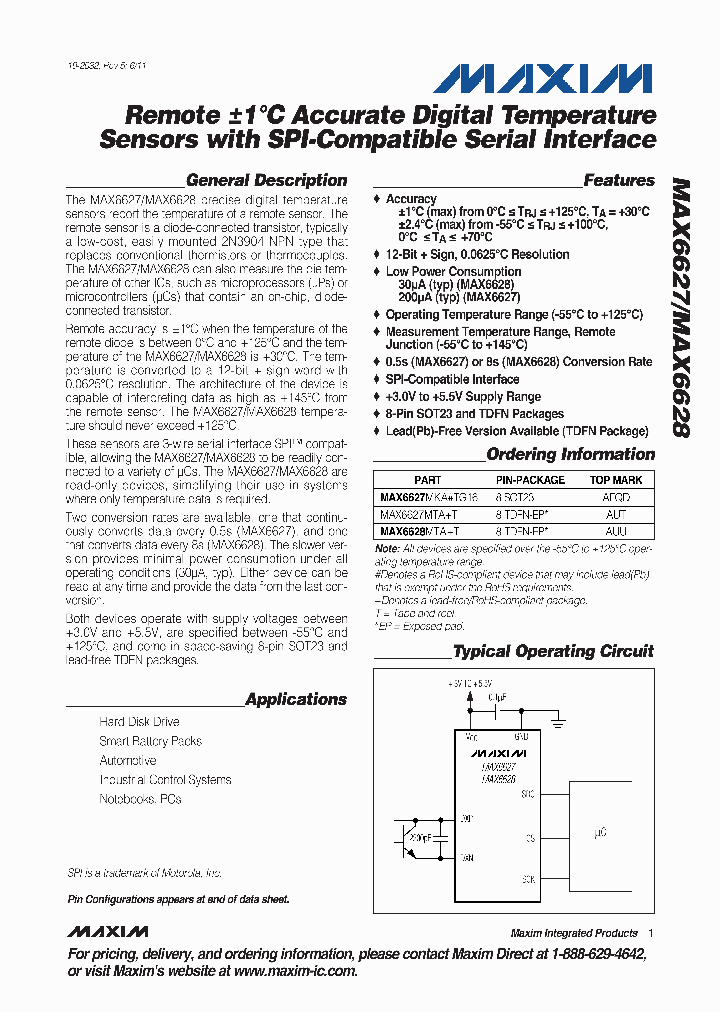 MAX6627_4883874.PDF Datasheet