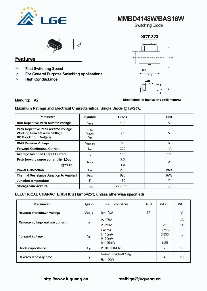 BAS16W_4884419.PDF Datasheet