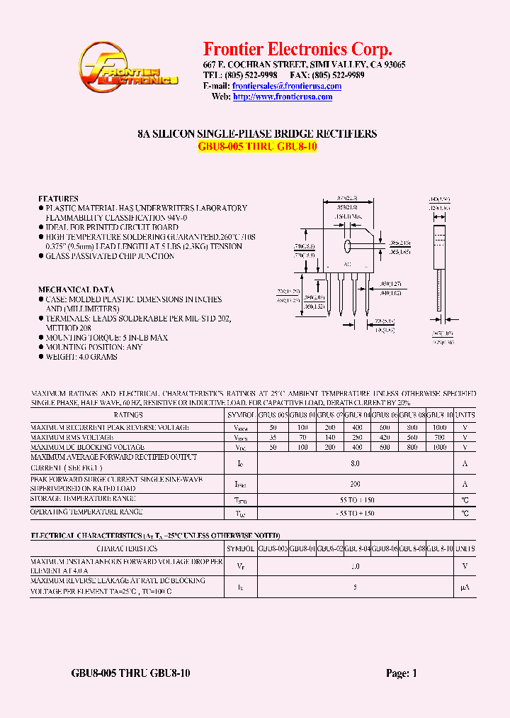 GBU8-005_4885033.PDF Datasheet
