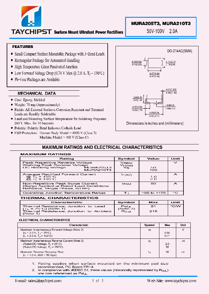 MURA205T3_4885707.PDF Datasheet