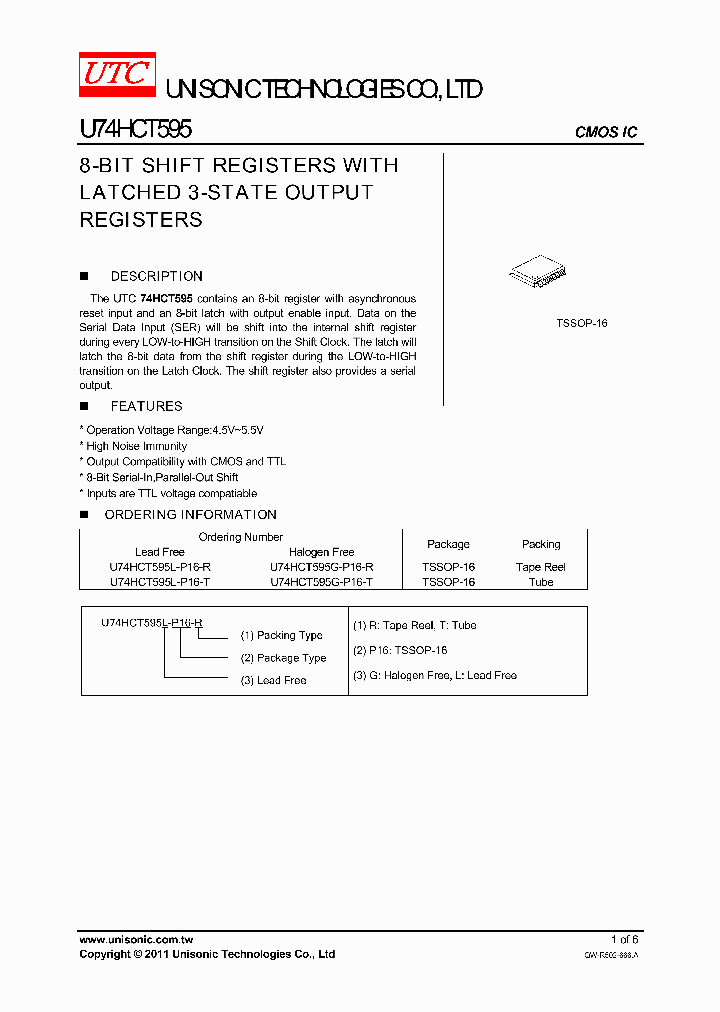 U74HCT595G-P16-R_4886296.PDF Datasheet