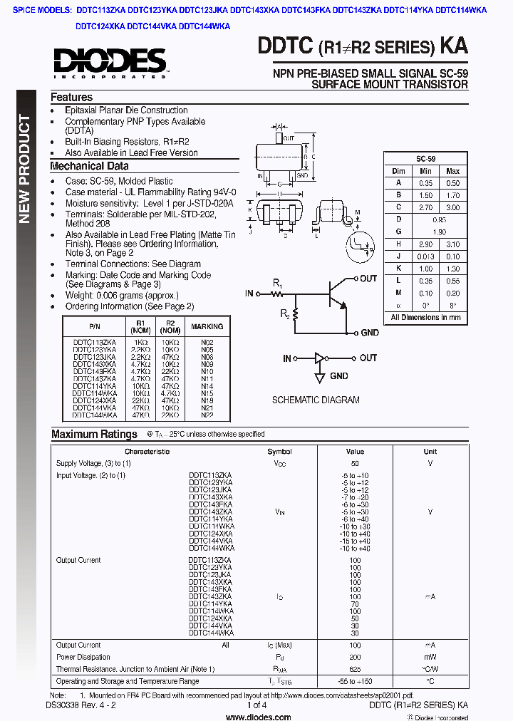 DDTC114WKA_4889133.PDF Datasheet