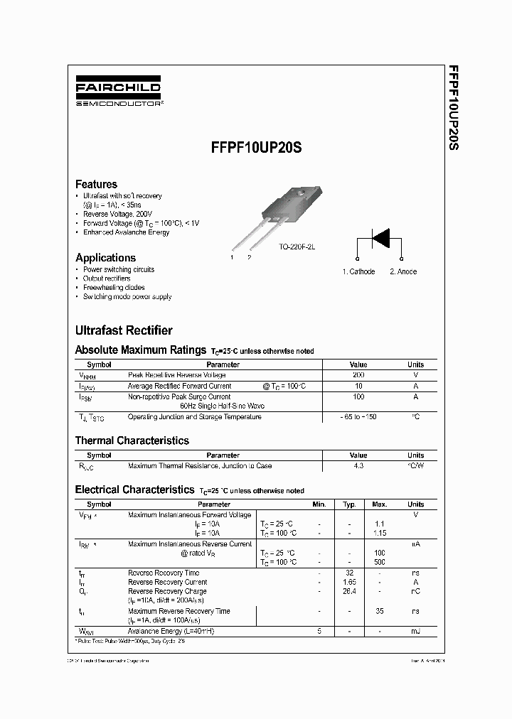 FFPF10UP20S_4887689.PDF Datasheet