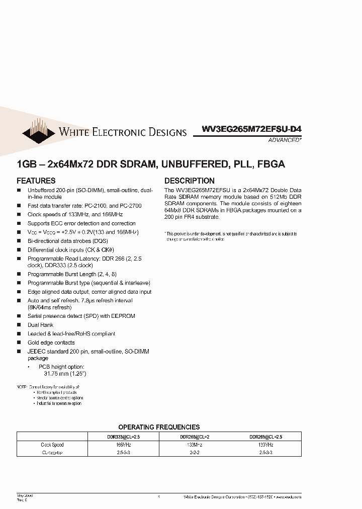 WV3EG265M72EFSU262D4S_4891881.PDF Datasheet