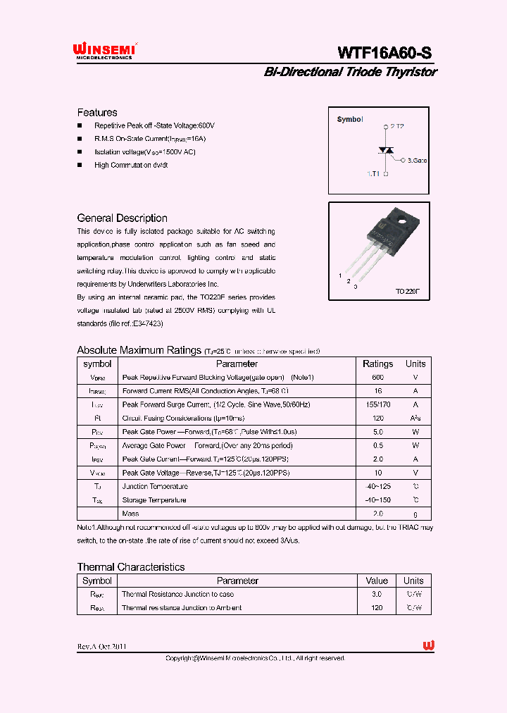 WTF16A60-S_4896172.PDF Datasheet